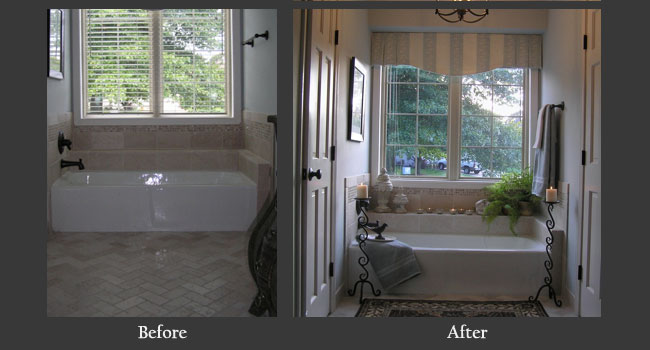 Bathroom tub before and after